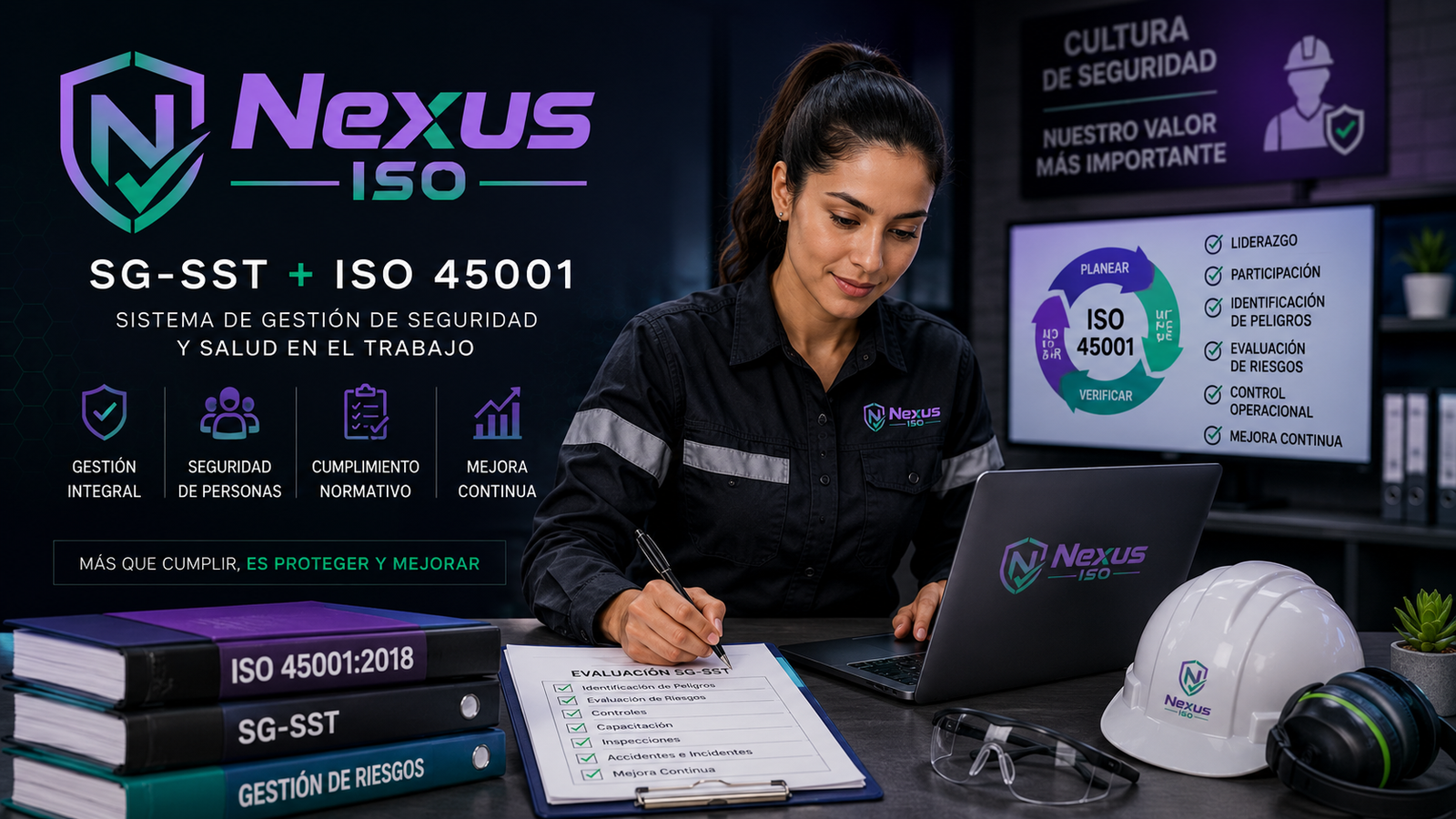 Dashboard de Nexus ISO con ciclo PHVA + IVC y fases de cumplimiento